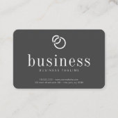 Moderne, eenvoudige chic Logo Scan QR-code Visitekaartje (Voorkant)