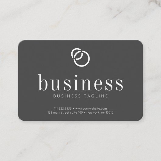 Moderne, eenvoudige chic Logo Scan QR-code Visitekaartje (Voorkant)