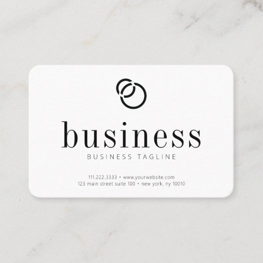 Moderne, eenvoudige chic Logo Scan QR-code Visitekaartje (Voorkant)