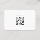 Moderne, eenvoudige chic Logo Scan QR-code Visitekaartje (Achterkant)