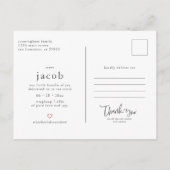 Moderne Eenvoudige Chic Schattigee Stitch Foto Bab Aankondigingskaart (Achterkant)