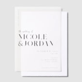 Moderne Eenvoudige Chic Vellum Huwelijksuitnodigin Vellum Uitnodigingen (Offset)