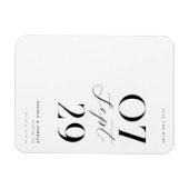 Moderne Eenvoudige Chic Wedding Save the Date Magneet (Horizontaal)
