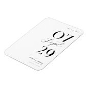 Moderne Eenvoudige Chic Wedding Save the Date Magneet (Linkerzijde)