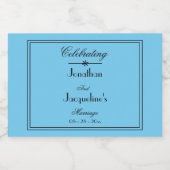 Moderne eenvoudige chique bruiloft gunsten schatti likeurfles etiket (Enkel label)