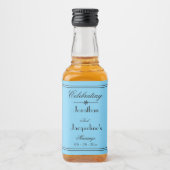 Moderne eenvoudige chique bruiloft gunsten schatti likeurfles etiket (Voorkant)