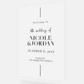 Moderne eenvoudige chique bruiloft welkom Frosted Acryl Bord (Hoek)