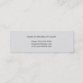 Moderne eenvoudige chique grijs Bord roze make-up Mini Visitekaartje (Achterkant)