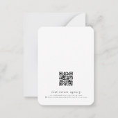 Moderne eenvoudige chique onroerend goed zakelijke notitiekaartje (Achterkant)