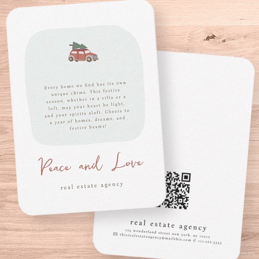 Moderne eenvoudige chique onroerend goed zakelijke notitiekaartje