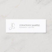 Moderne eenvoudige chique trendy monogram Sjabloon Mini Visitekaartje (Voorkant)