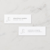 Moderne eenvoudige chique trendy monogram Sjabloon Mini Visitekaartje (Voorkant / Achterkant)
