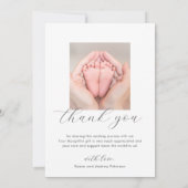 Moderne Eenvoudige Chique Welkom Baby Meisje Jonge Aankondiging (Achterkant)