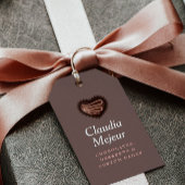 Moderne Eenvoudige Chocolade Bakker Bruin Cadeaulabel