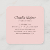 Moderne Eenvoudige Chocolade Bakker Bruin Vierkante Visitekaartje (Achterkant)