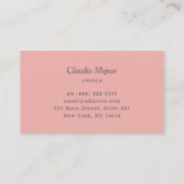 Moderne Eenvoudige Chocolade Bakker Bruin Visitekaartje (Achterkant)