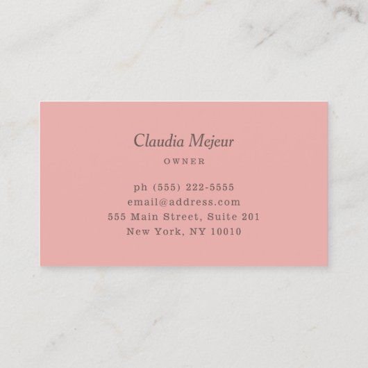 Moderne Eenvoudige Chocolade Bakker Bruin Visitekaartje (Achterkant)