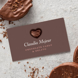 Moderne Eenvoudige Chocolade Bakker Bruin Visitekaartje