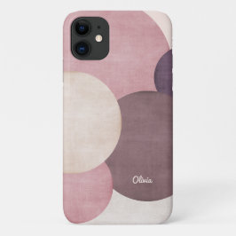 Moderne eenvoudige cirkels gepersonaliseerd Case-Mate iPhone case