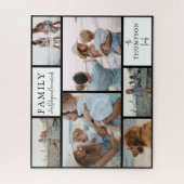 Moderne Eenvoudige Collage Familie Foto Script  Legpuzzel (Verticaal)