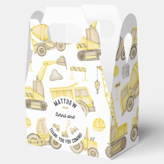 Moderne eenvoudige constructie 1e verjaardag dank bedankdoosjes (Geopend)