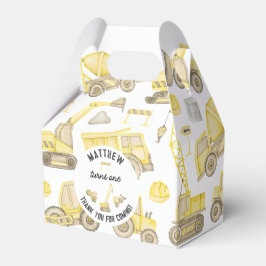 Moderne eenvoudige constructie 1e verjaardag dank  bedankdoosjes