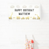 Moderne eenvoudige constructie Eerste Verjaardag W Spandoek (Insitu)