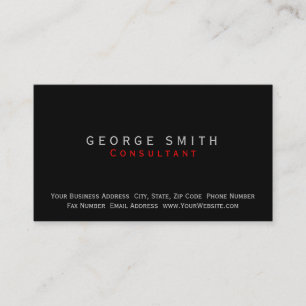 Moderne eenvoudige consultant Visitekaartje