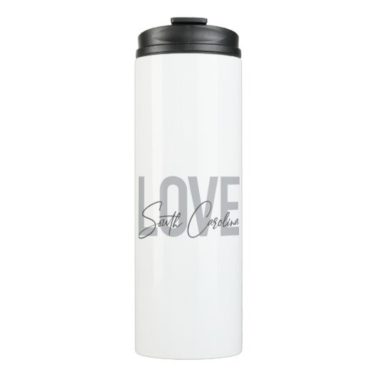 Moderne, eenvoudige, coole design Love South Carol Thermosbeker (Voorkant)
