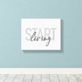 Moderne, eenvoudige, coole stadtypografie Begin le Canvas Afdruk (Insitu (Houten vloer))