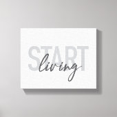 Moderne, eenvoudige, coole stadtypografie Begin le Canvas Afdruk (Voorkant)