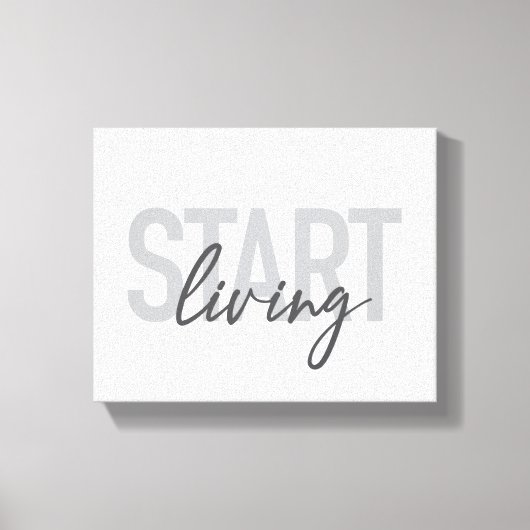 Moderne, eenvoudige, coole stadtypografie Begin le Canvas Afdruk (Voorkant)