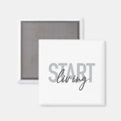 Moderne, eenvoudige, coole stadtypografie Begin le Magneet (Voorkant / Achterkant)