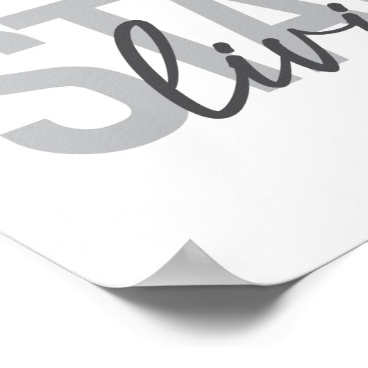 Moderne, eenvoudige, coole stadtypografie Begin le Poster (Hoek)