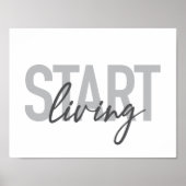 Moderne, eenvoudige, coole stadtypografie Begin le Poster (Voorkant)