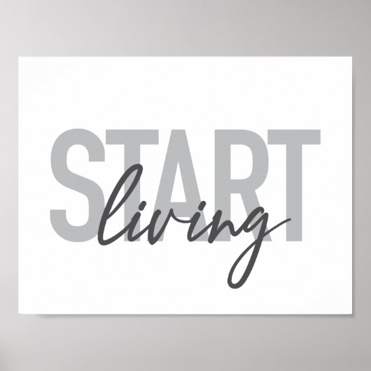 Moderne, eenvoudige, coole stadtypografie Begin le Poster (Voorkant)