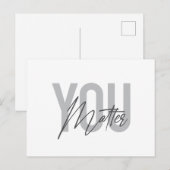 Moderne, eenvoudige, coole stadtypografie briefkaart (Voorkant / Achterkant)