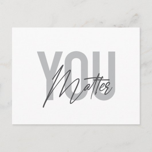 Moderne, eenvoudige, coole stadtypografie briefkaart (Voorkant)