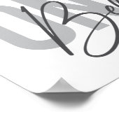 Moderne, eenvoudige, coole stadtypografie Geloof m Poster (Hoek)