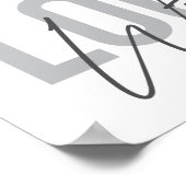 Moderne, eenvoudige, coole stadtypografie Kijk bin Poster (Hoek)