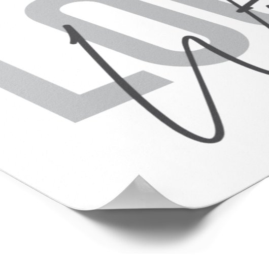 Moderne, eenvoudige, coole stadtypografie Kijk bin Poster (Hoek)