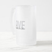 Moderne, eenvoudige, coole, stedelijke design Love Matglas Bierpul (Voorkant links)
