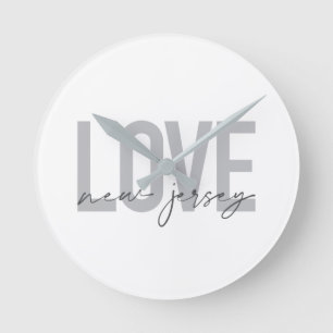 Moderne, eenvoudige, coole, stedelijke design Love Ronde Klok
