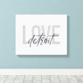 Moderne, eenvoudige, coole, stedelijke ontwerplief canvas afdruk (Insitu (Houten vloer))