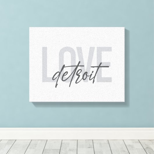 Moderne, eenvoudige, coole, stedelijke ontwerplief canvas afdruk (Insitu (Houten vloer))