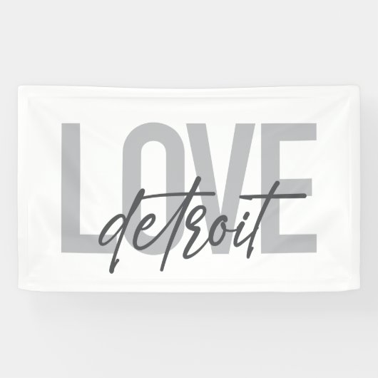 Moderne, eenvoudige, coole, stedelijke ontwerplief spandoek (Horizontaal)