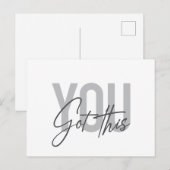 Moderne, eenvoudige, coole typografie. briefkaart (Voorkant / Achterkant)