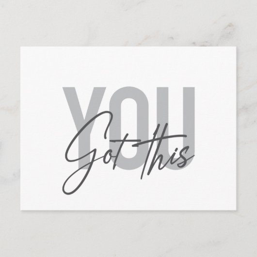 Moderne, eenvoudige, coole typografie. briefkaart (Voorkant)