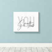 Moderne, eenvoudige, coole typografie. canvas afdruk (Insitu (Houten vloer))