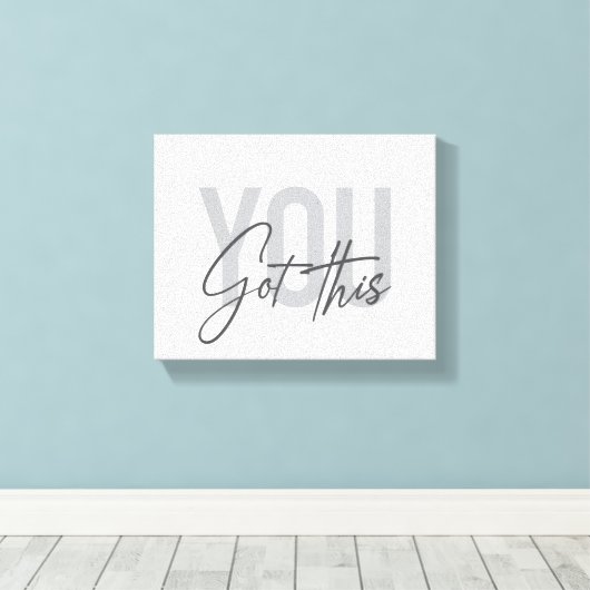 Moderne, eenvoudige, coole typografie. canvas afdruk (Insitu (Houten vloer))